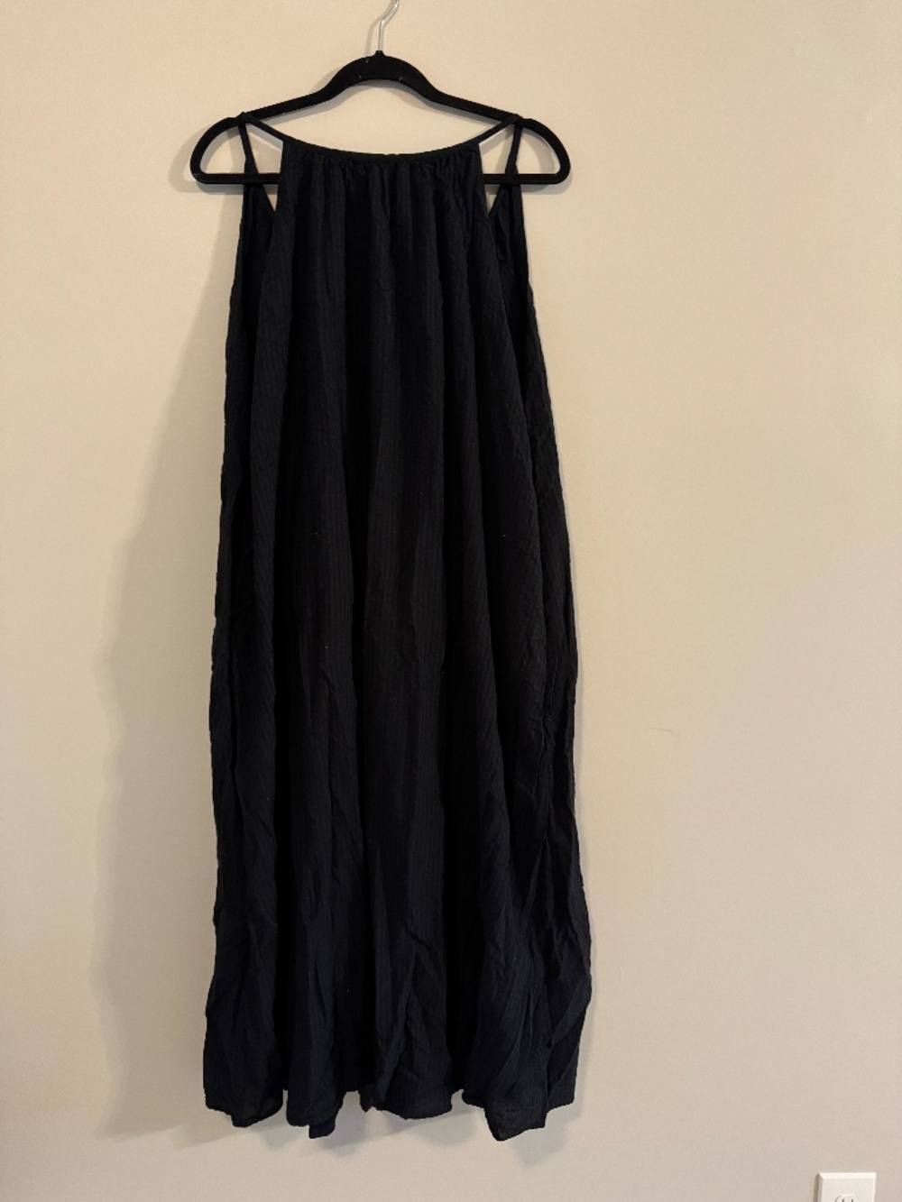 Jenni Kayne Drift Dress A-line Maxi Black Stripe Beachy Boho Resort Minimal